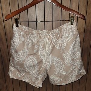 NWT Pacsun Recycled Athletic Lined Shorts Mens Biege White Small Medium